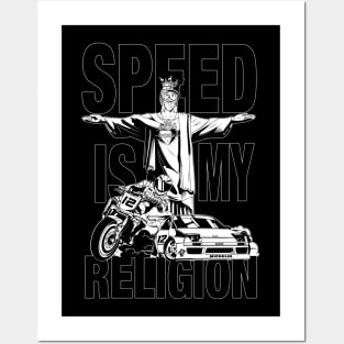 Jesus - speed is my religion Posters and Art